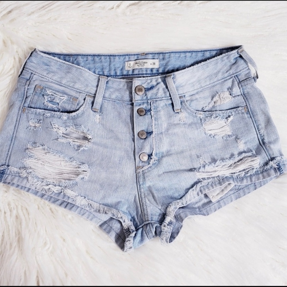‼️𝗠𝗢𝗩𝗜𝗡𝗚-𝗠𝗨𝗦𝗧 𝗦𝗘𝗟𝗟 Abercrombie & Fitch High Rise Jean Shorts 6